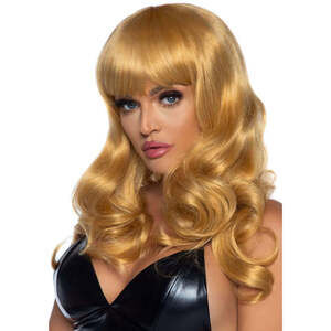 Leg Avenue - 24 Inch Misfit Long Wavy Bang Wig - Dark Blond
